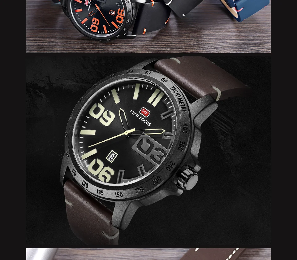 Mini Focus MF0169G Men’s Quartz Watch | Stylish Leather Band, Casual Design, Factory Direct Wholesale & Custom OEM