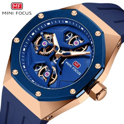 Mini Focus Sporty Quartz Watch for Men Waterproof Silicone