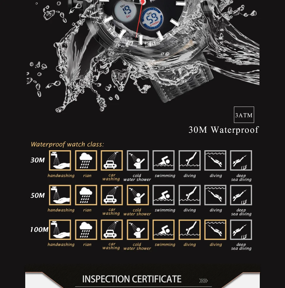 Mini Focus MF0066G Men’s Digital Sports Watch | 3ATM Waterproof Quartz & Electronic Movement | Factory Wholesale