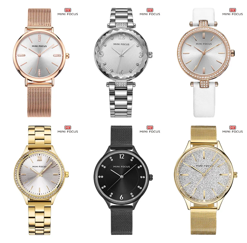 Mini Focus MF0235L Women’s Trendy Quartz Watch | Multi-Color Stainless Steel Strap | Ready to Ship OEM Factory