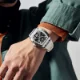 Carbon Fiber Automatic Watch Luminous Silicone Strap