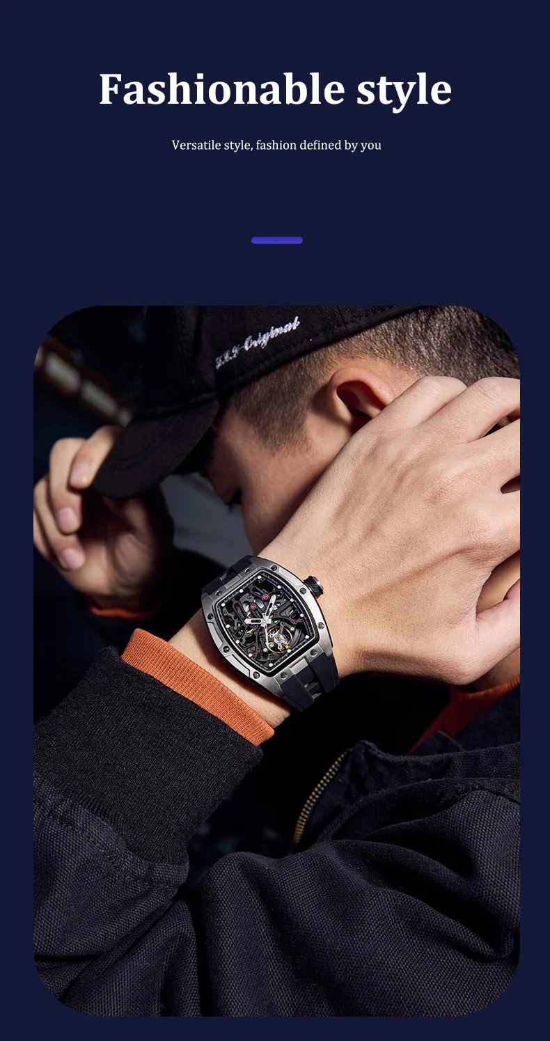 CHANCE 91981 Wholesale Luxury Tourbillon Watch Sky Blue Dial, Steel Case, Automatic Mechanical Watch for Men