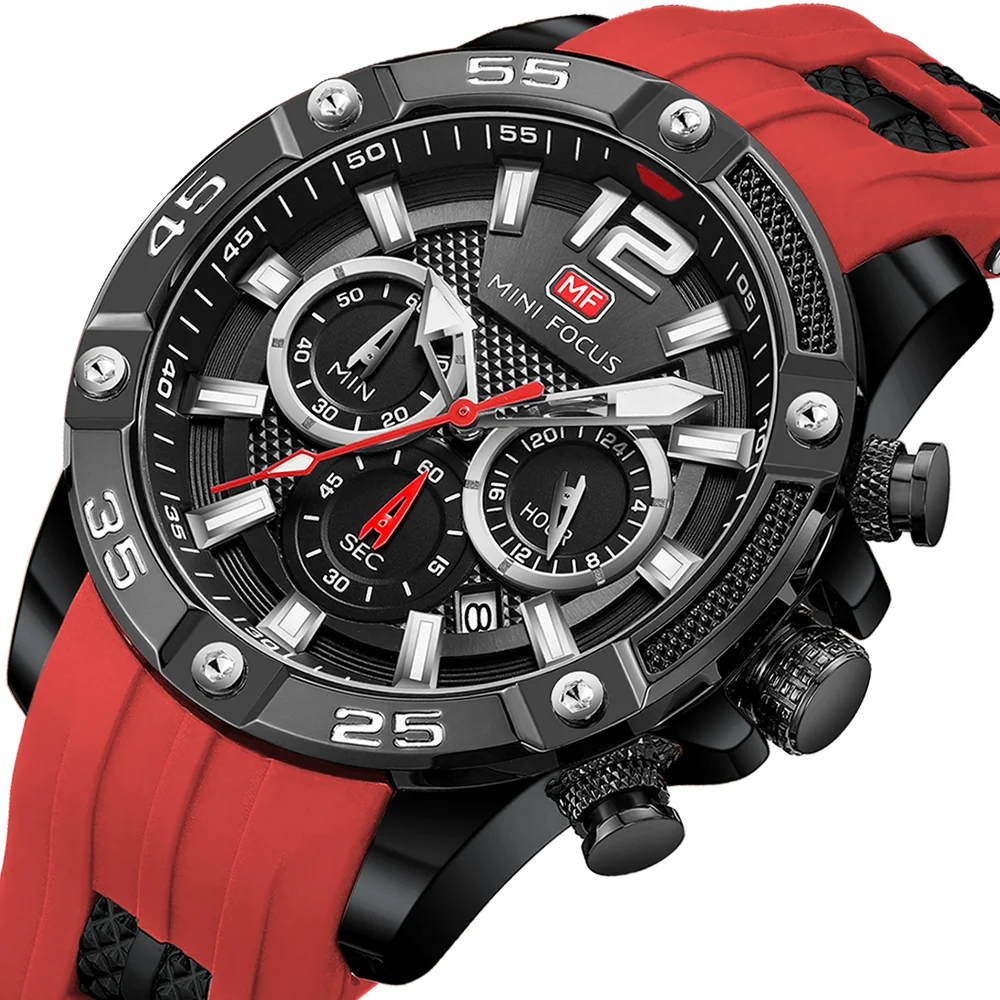 Mini Focus Mf0349g High Quality Quartz Movement Watch Customized Chronograph Fashion Men Watches