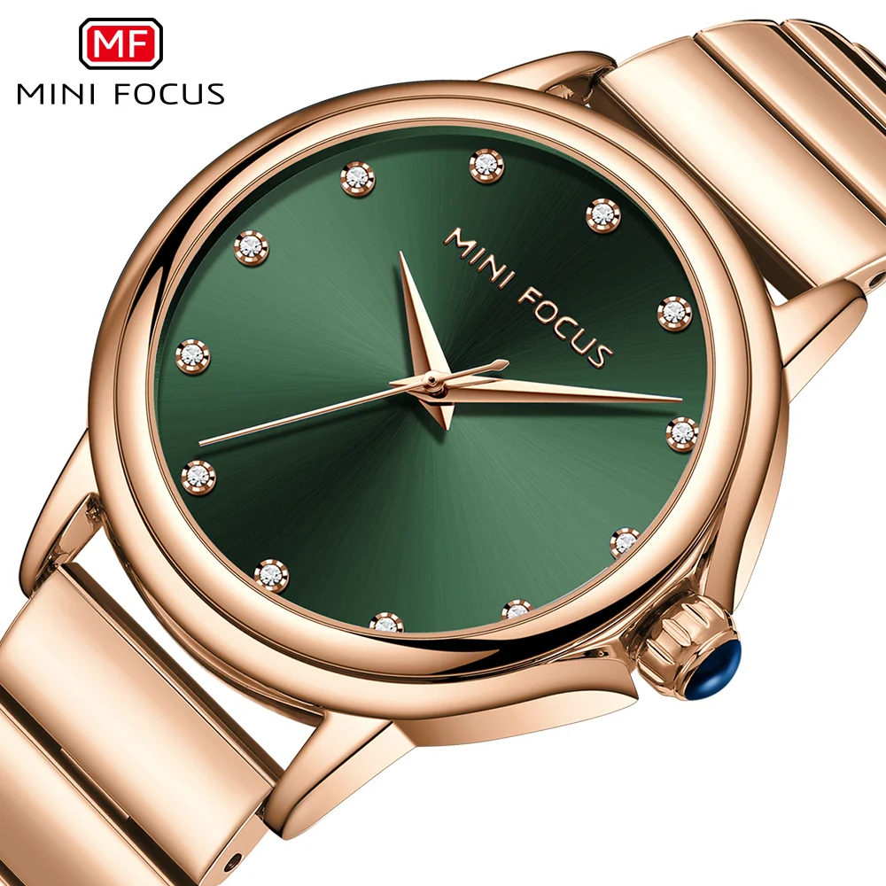 Mini Focus Mf0493l Luxury Diamond Women's Watch Rose Gold Waterproof Watch For Women Fashion Quartz Watches Jewelry For Women