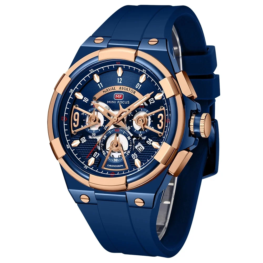 Mini Focus Mf0402g Mf 0402 Sport Silicone Calendar Men Watch Quartz Waterproof Auto Date Top Brand Relogio Masculino Wristwatch